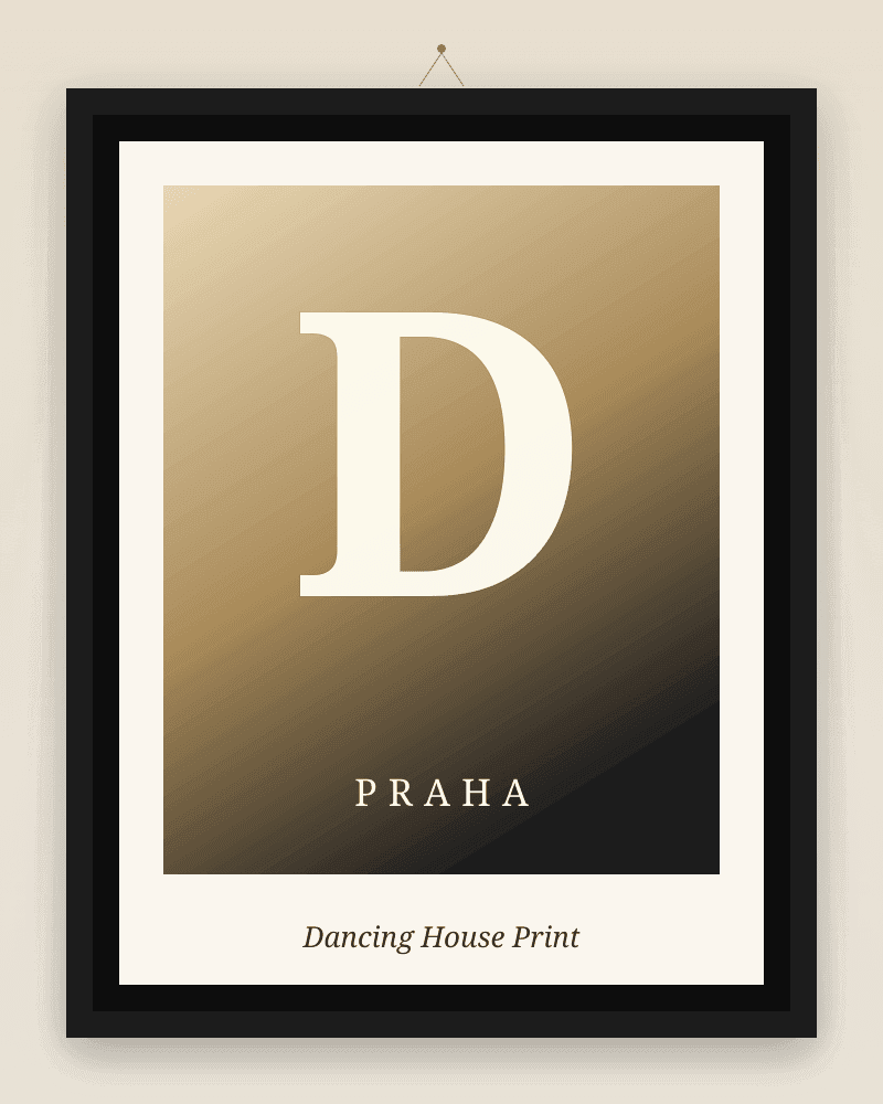 Framed Prague artwork print: Dancing House Print