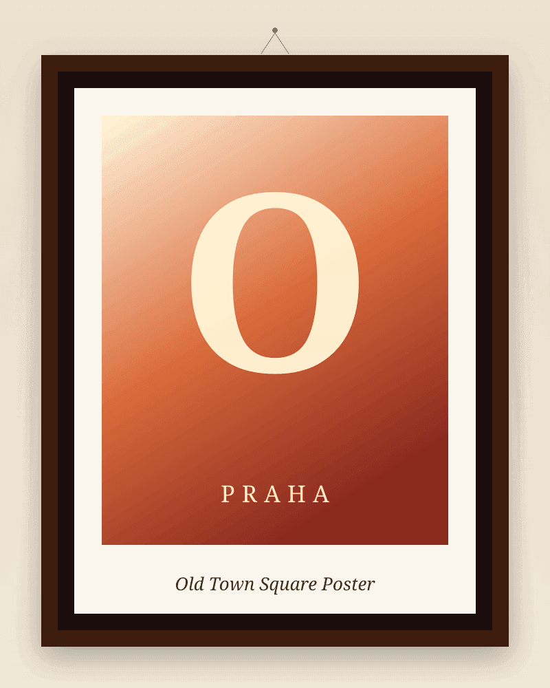 Framed Prague artwork print: Old Town Square Poster